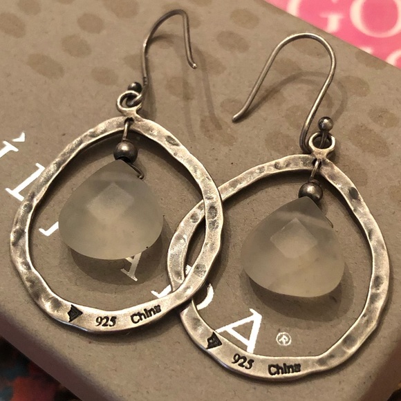 Silpada Sterling Silver and Prehnite Teardrop Earrings W1811 - Picture 10 of 16